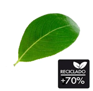 Materias primas con más de 70% de reciclado