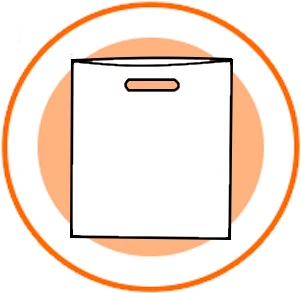Bolsa de asa troquelada, personalizable en impresión y tamaño, reciclable y ecológica