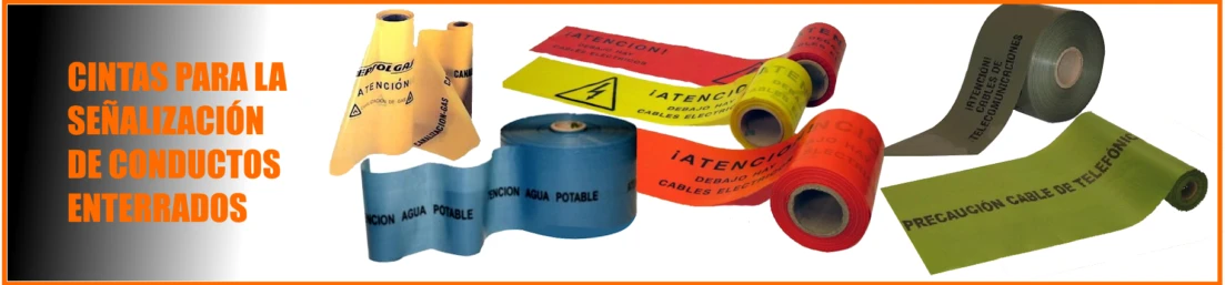 Cintas de advertencia de conductos enterrados